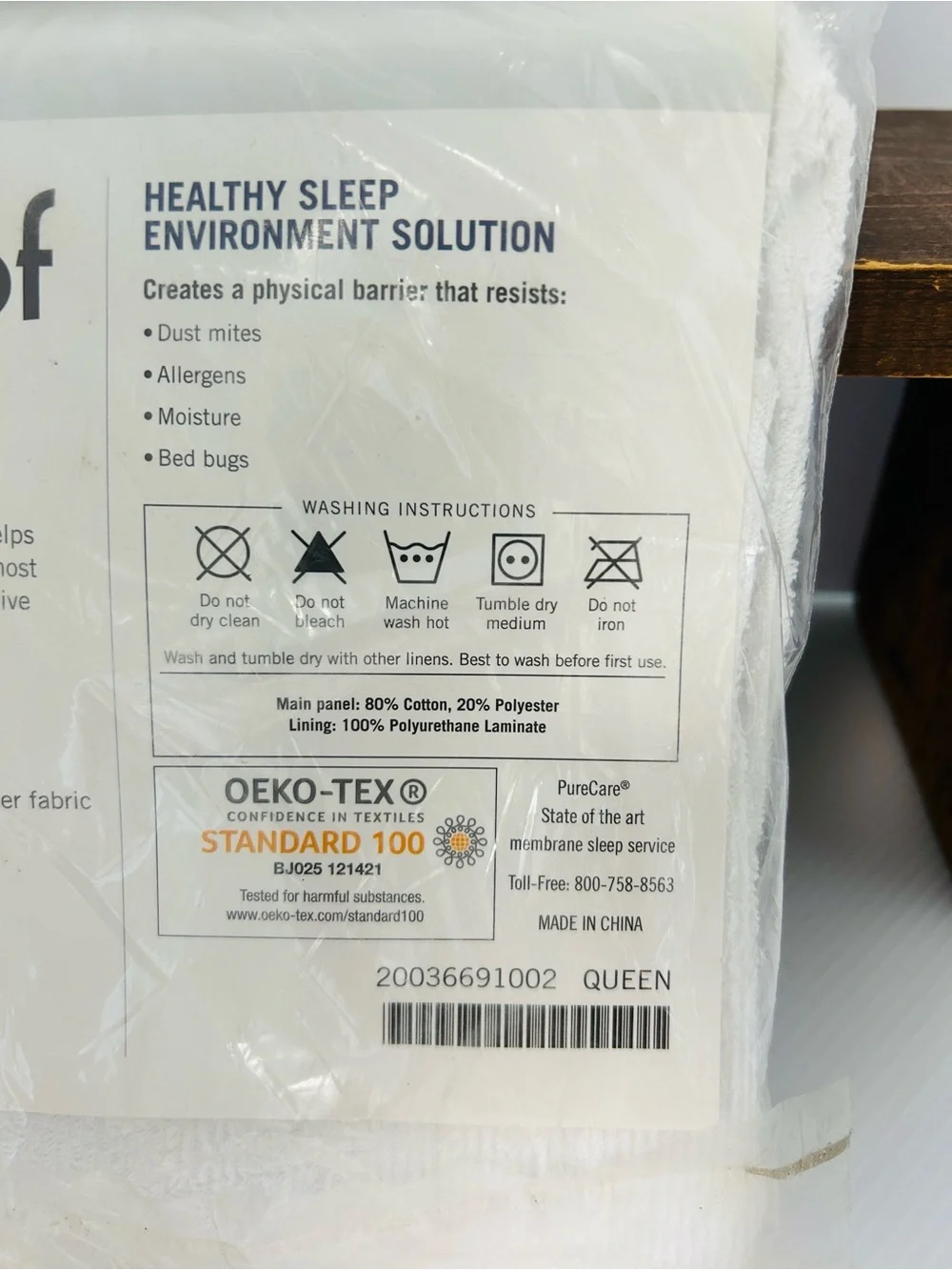 Bob's Goof Proof NWT Set of 2 Factory Sealed Queen Size Pillow White Protectors